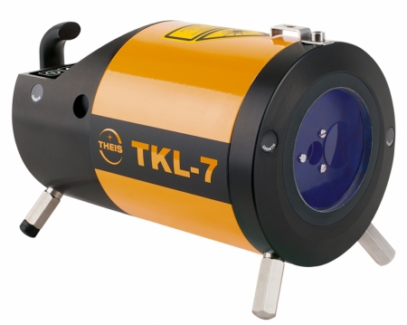 Laser potrubní TKL-7 s krátkým tělem a zeleným paprskem, THEIS 10-THTKL7