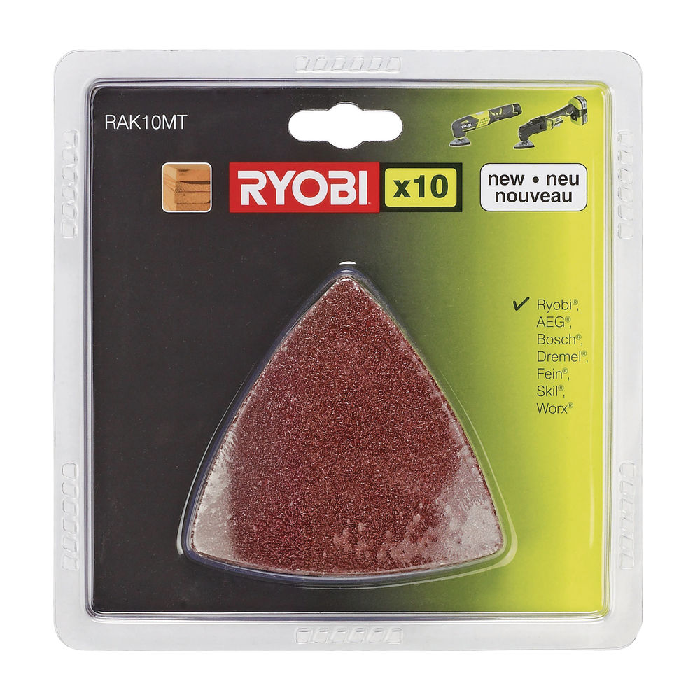 Ryobi RAK 10 MT sada brusných papírů (10 ks) k RMT 1801 RMT 1201 | Elglobal, prodej a příslušenství. Akční slevy nářadí, svářecí technika, kukly. Prodej nástrojů na dřevo,kov,beton.