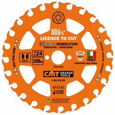 CMT XTreme Pilový kotouč na demoliční práce - D160x2,3 d20 Z24 HW 286.760.24H CMT XTreme Pilový kotouč na demoliční práce - D160x2,3 d20 Z24 HW 286.760.24H