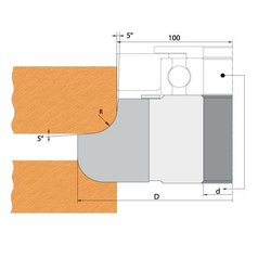 Nůž pro F612-308 - R3 25x23x2mm F612-90300 Nůž pro F612-308 - R3 25x23x2mm F612-90300