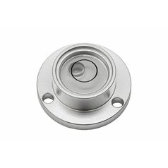Kruhová libela KINEX s upevňovacími otvory pr.20mm - stříbrná, hliník 5022-03-020