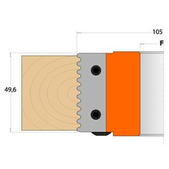 CMT Nůž pro C694008 - pár žiletek 49,6x11,9x1,5mm C69500801