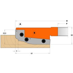 CMT Nůž pro C694013 - pár žiletek A 19,8x11,9x1,5mm C695013A1