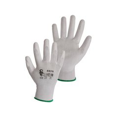 Pracovní rukavice  BRITA, povrstvené, bílé,  CANIS  344000110000