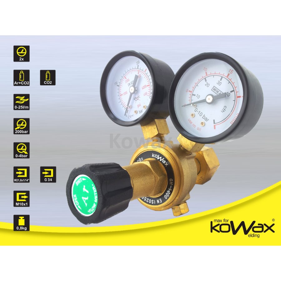 Redukční ventil KOWAX® MINI CO2, Kowax KWXRVMINICO2