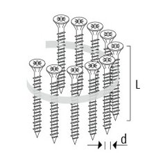 Vruty dřevo – dřevo  TX20  4,0x30mm, 3000ks,  KMR  10600500