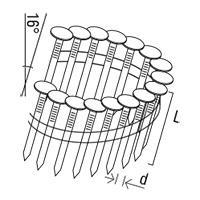 Hřebíky lepenkové konvexní DPN ve svitku 16° 3,1 x 45mm, 7200ks, KMR 10501888